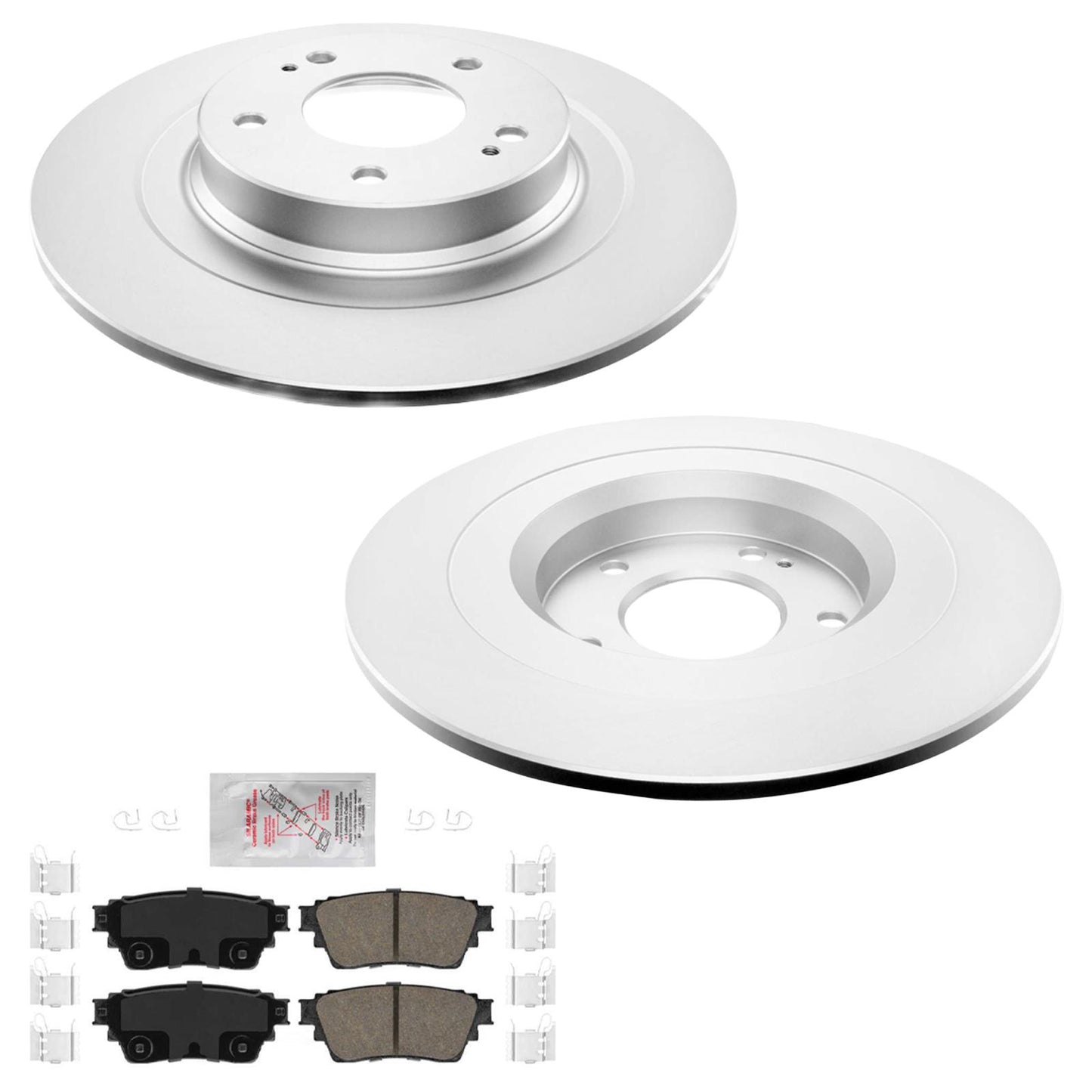 Rear Coated Disc Brake Rotors Pads for Mitsubishi Outlander PHEV 2018 2021 2022
