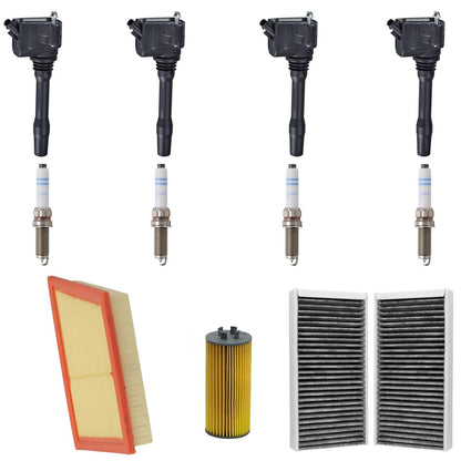 Ignition Coil Platinum Spark Plugs Tune Up Kit For Mini Cooper 2.0L 2014-2023