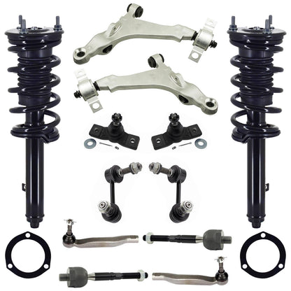 Front Struts Lower Control Arms Ball Joints Tie Rods Links For IS300 16-18 AWD