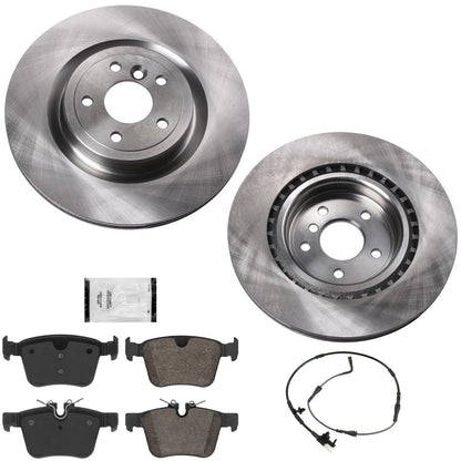 REAR 325MM Disc Brake Rotors & Brake Pads for Jaguar XE XF 2.0L 2018 2019 2020