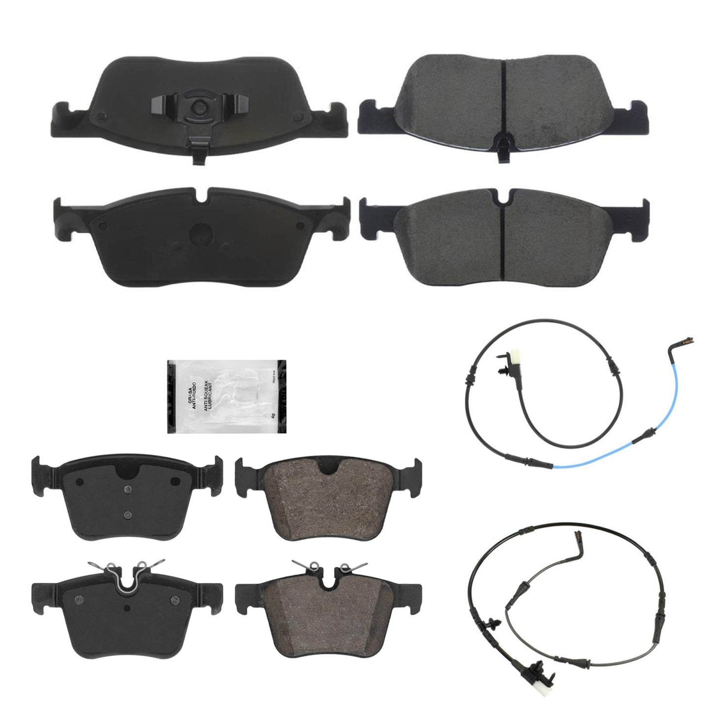 Front & Rear Disc Brake Pads Sensors for Jaguar XE XF 2.0L 2018 2017 2019 2020