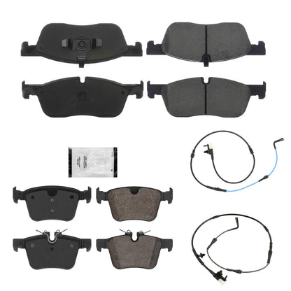 Front & Rear Disc Brake Pads Sensors for Jaguar XE XF 2.0L 2018 2017 2019 2020
