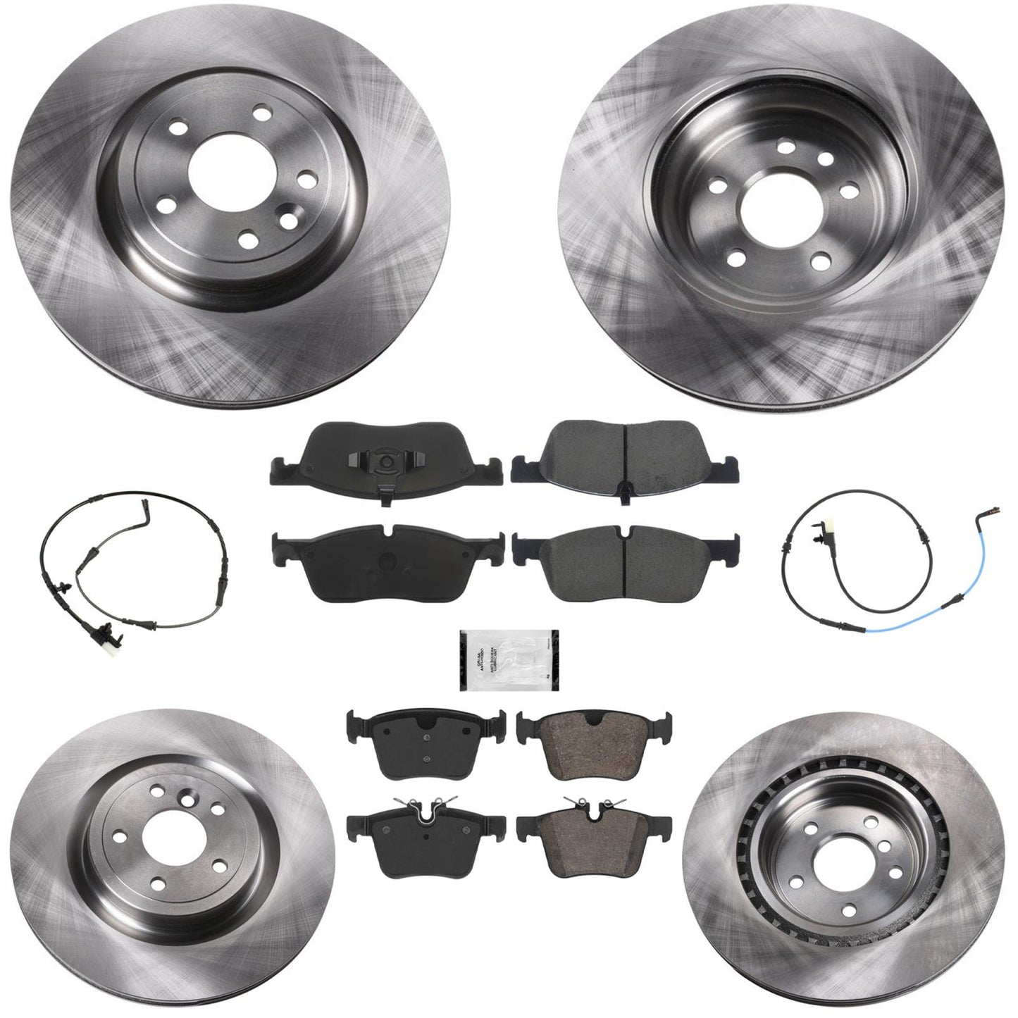 325MM F&R Disc Brake Rotors & Brake Pads for Jaguar XE XF 2.0L 2018 2019 2020