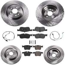 325MM F&R Disc Brake Rotors & Brake Pads for Jaguar XE XF 2.0L 2018 2019 2020