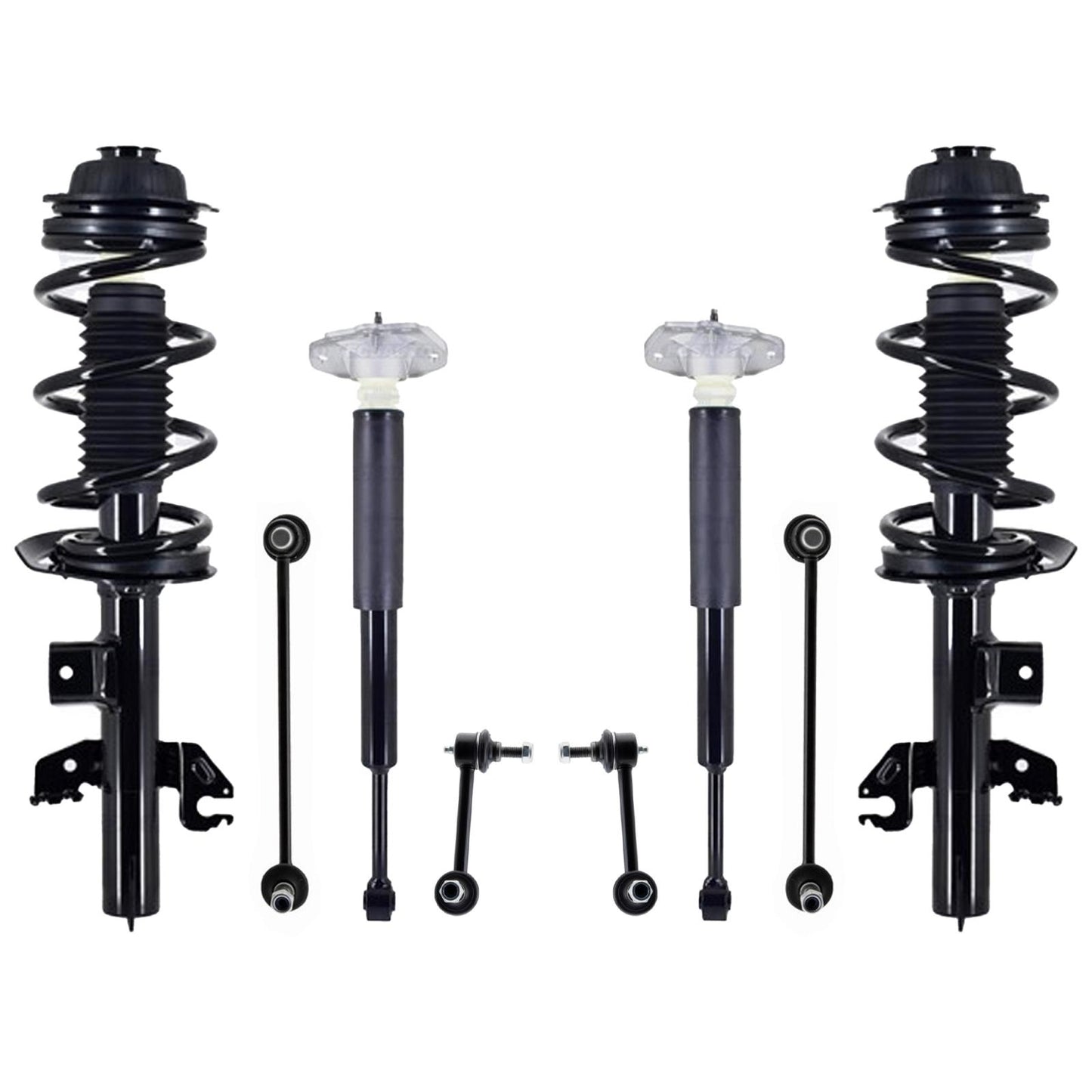 Front Struts Rear Shocks & Links For Jeep Cherokee 2019-2022 Front Wheel Drive