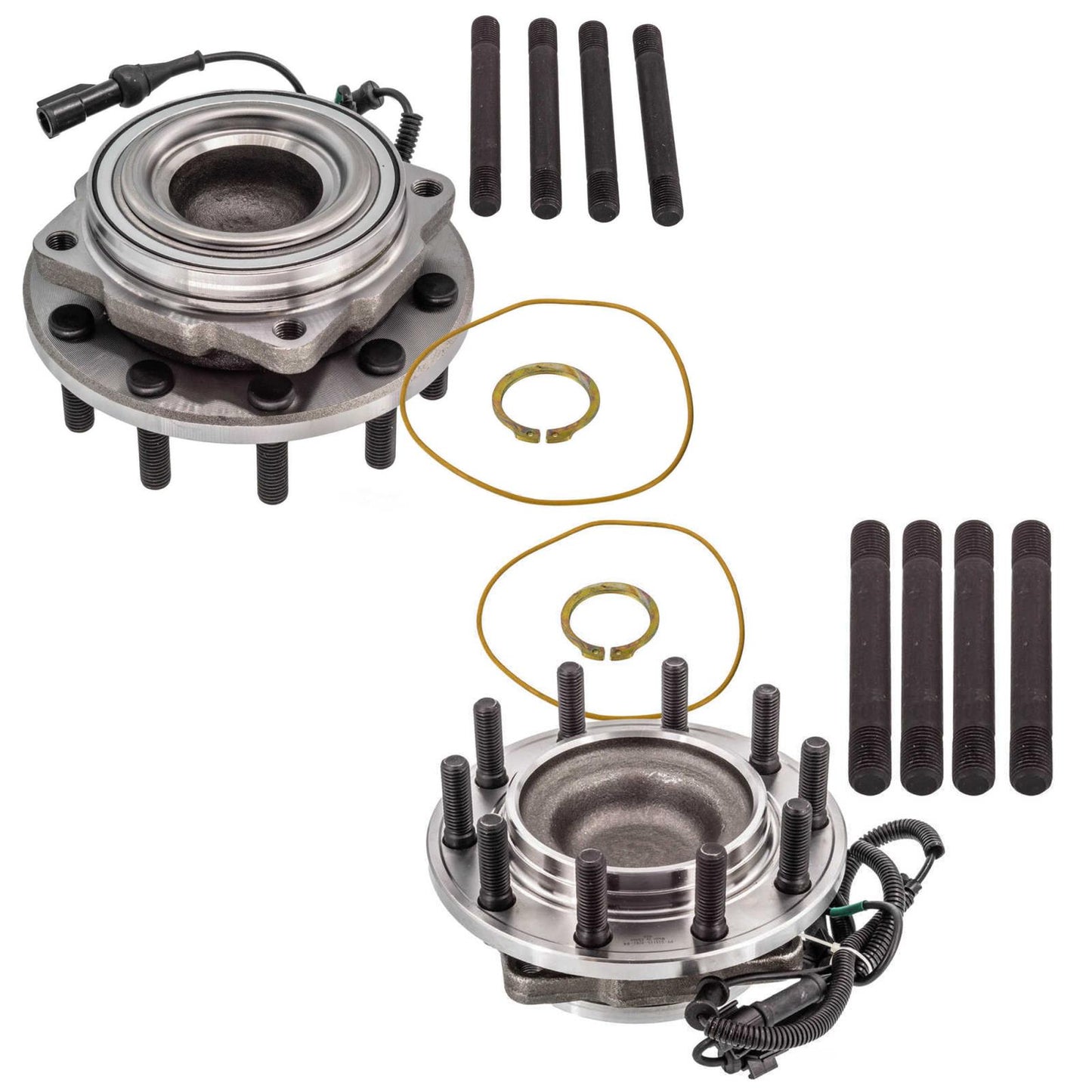 2 Front Hub & Bearing Assembly for Ford F450 Super Duty 2005-2010 Rear Wheel Drv