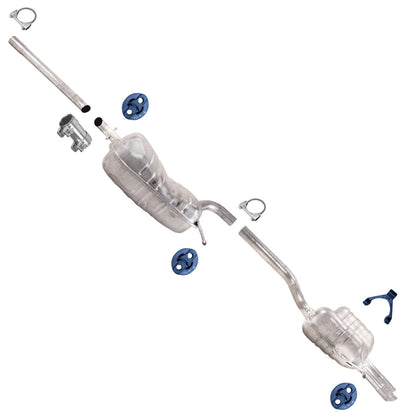 Exhaust System Front & Rear Mufflers for Volkswagen Jetta 1.4L 2016 2017 2018