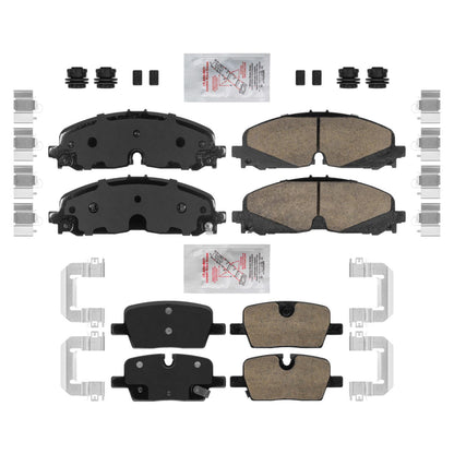 Front Rear Ceramic Disc Brake Pads w Hardware for Buick Enclave 2021 2022 2026