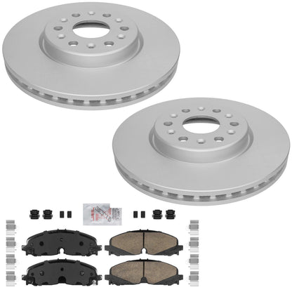 Front Coated Disc Brake Rotors Brake Pads for Buick Enclave 2021 2022 2024 2026