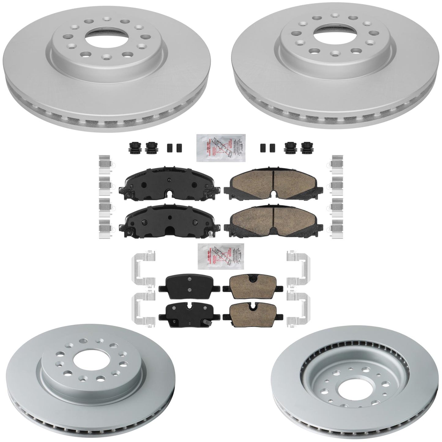 Front Rear Coated Disc Brake Rotors Brake Pads for Buick Enclave 2021 2022 2026