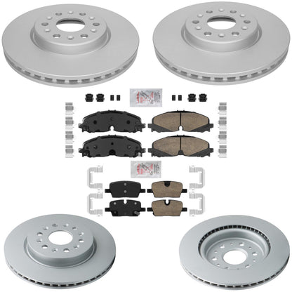 Front Rear Coated Disc Brake Rotors Brake Pads for Buick Enclave 2021 2022 2026