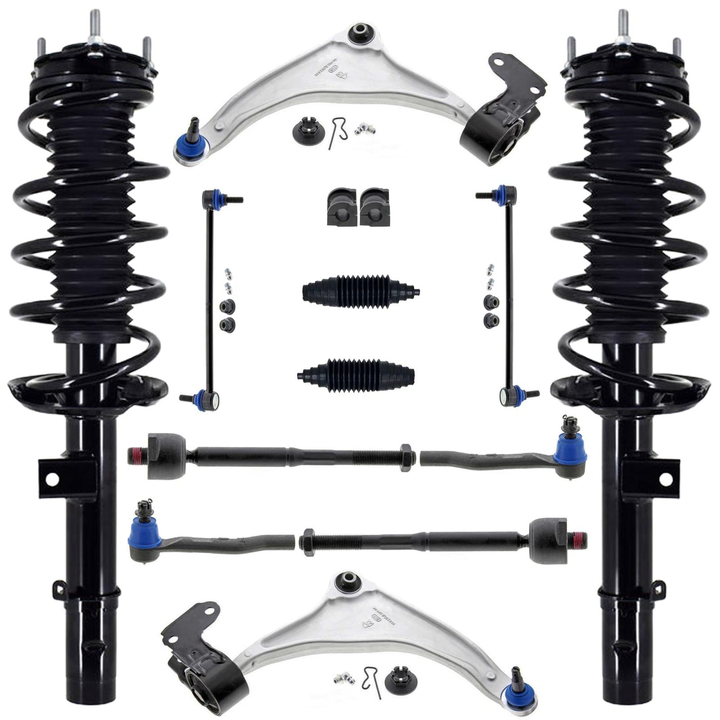 Front Coil Spring Struts Control Arms W/ Ball Joints For Honda Odyssey 2018-2025