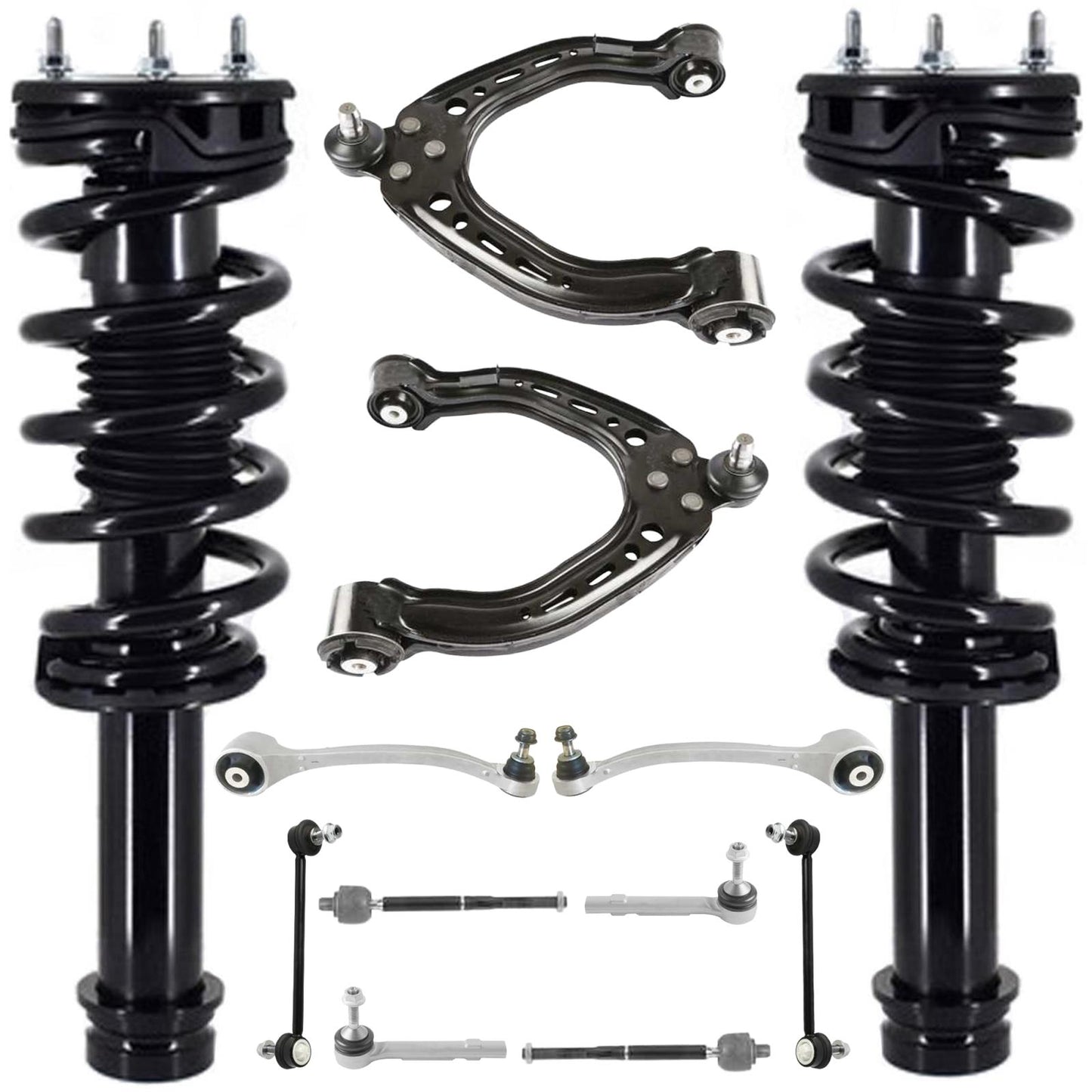 Front Struts Control Arms Tie Rods & Links For Tesla S 16-19 All Wheel Drive