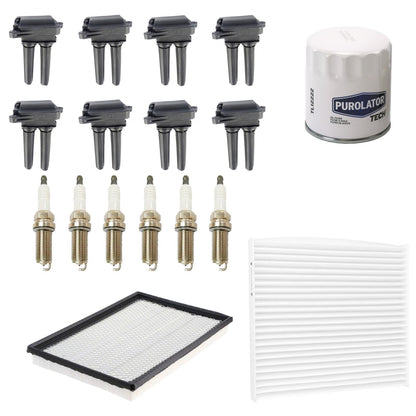 Ignition Coil 16 Iridium Spark Plugs Tune Up Kit For RAM 1500 5.7L 2011-2024