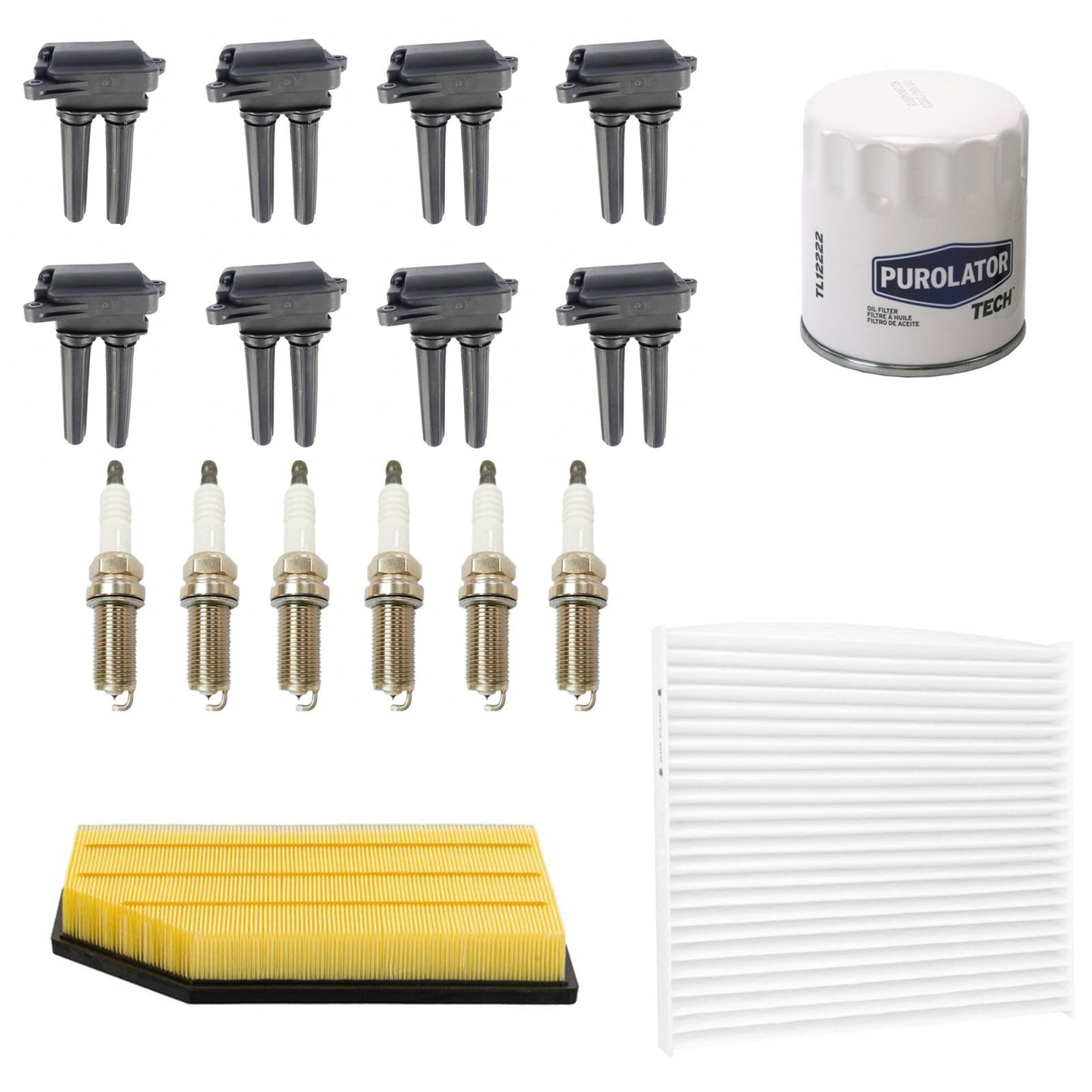 Ignition Coil 16 Iridium Spark Plugs Tune Up Kit For Wagoneer 6.4L 2022-2023