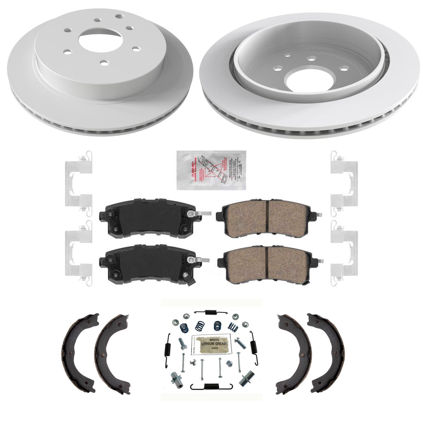 Rear Coated Disc Brake Rotors Brake Pads for Infiniti QX56 QX80 2011 2018 2022