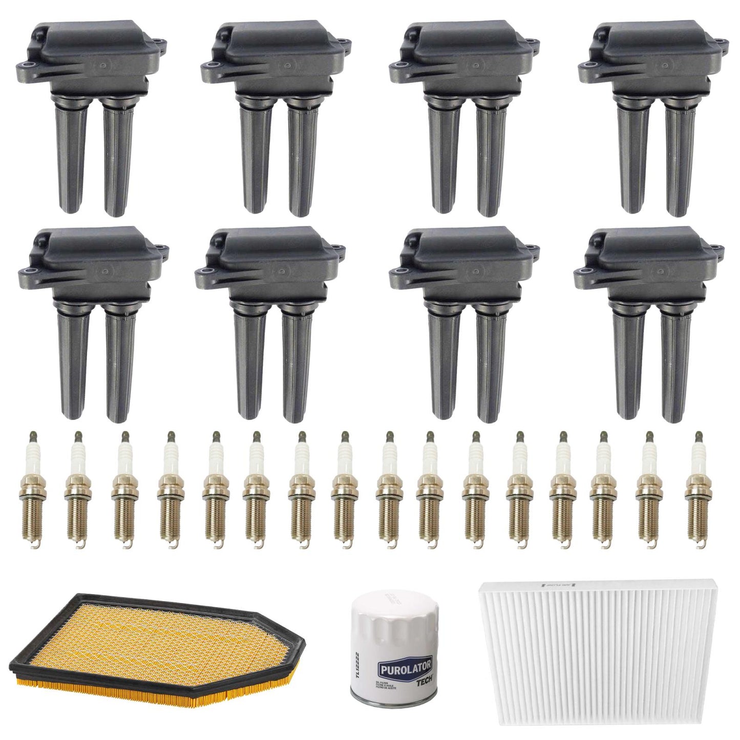 Ignition Coil Iridium Spark Plugs Tune Up Kit For Chrysler 300 5.7L 2011-2023