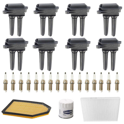 Ignition Coil Iridium Spark Plugs Tune Up Kit For Chrysler 300 5.7L 2011-2023