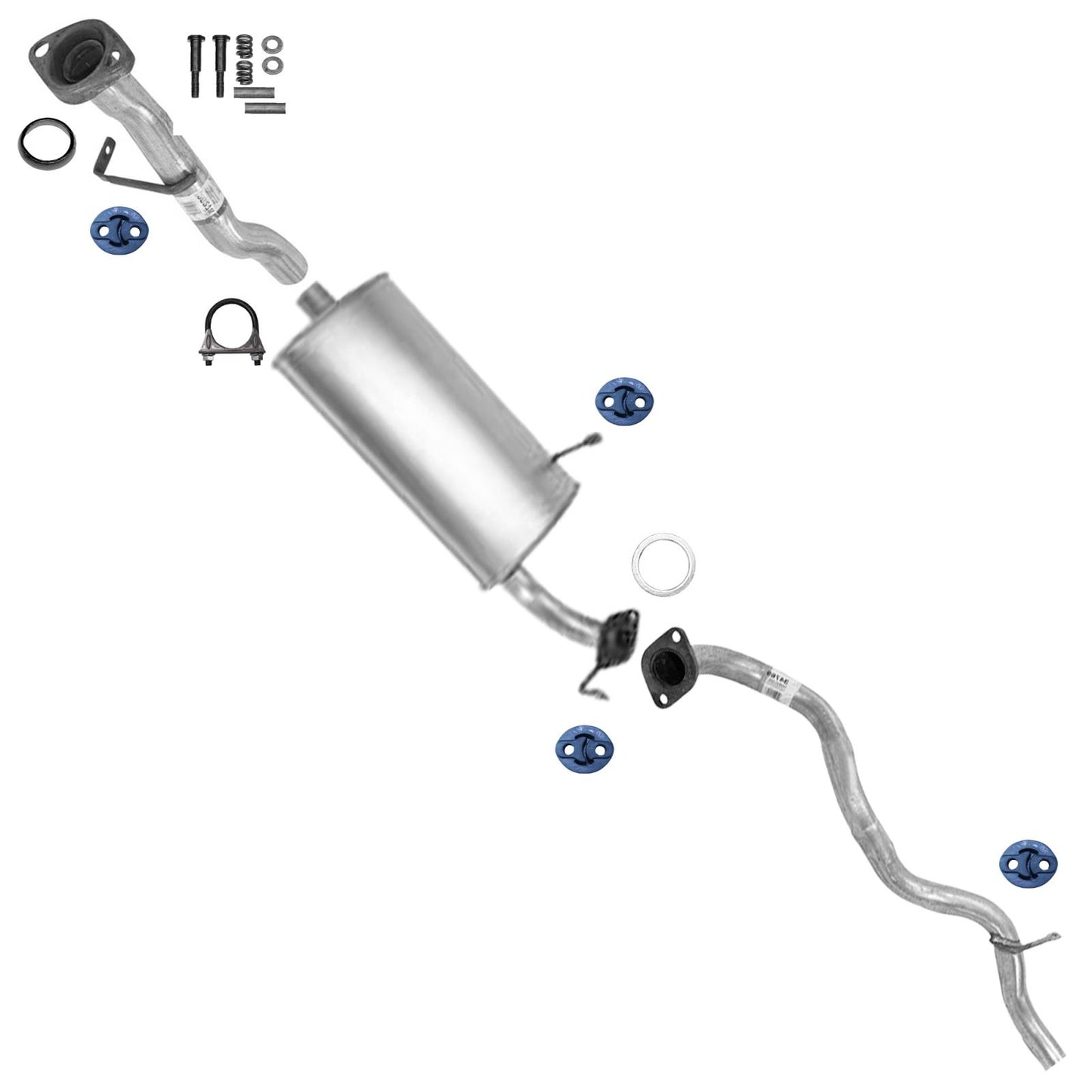 Pipe Muffler Tail Pipe Exhaust System for GEO Tracker 8 Valve Engine 1989-1995