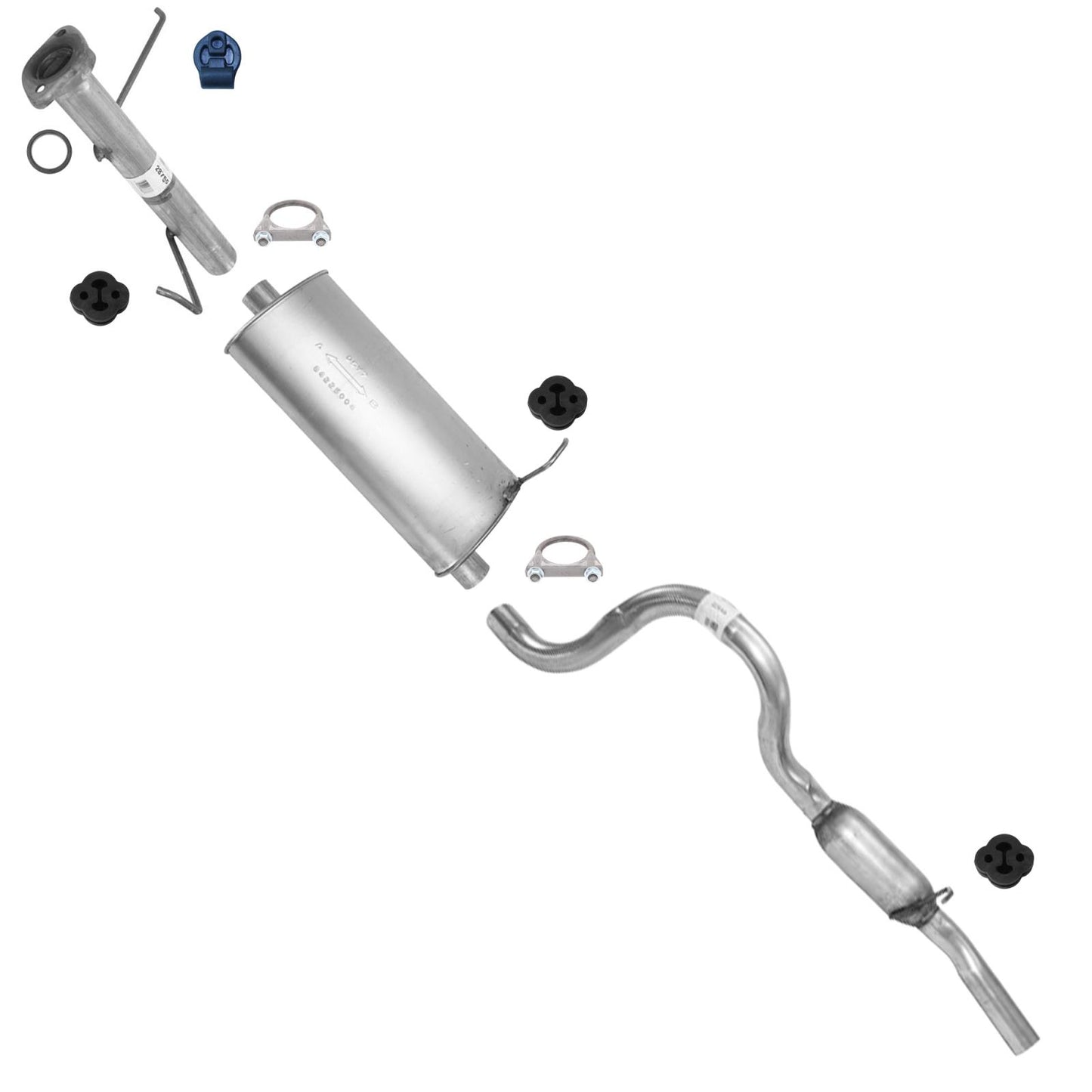 Pipe Muffler Tail Pipe Exhaust System for Chevrolet Tracker 4Door 1999 2000 2004