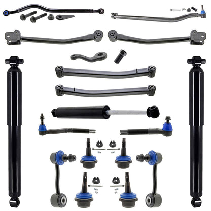 Steering Damper Track Bar Arms Ball Joints Tie Rods For Wrangler 2018-2024