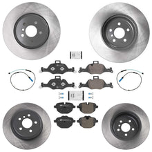 Coated Front & Rear Disc Brake Rotors & Brake Pads for 530I 530e 18-22 348MM