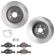Coated Front Disc Brake Rotors & Brake Pads Sensor for 530I 530e 18-22 348MM