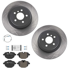Coated Rear Disc Brake Rotors & Brake Pads Sensor for 530I 530e 18-22 330MM
