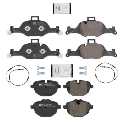 Front & Rear Disc Brake Pads Sensors for 530I 530e 2018 2020 2022 w 348MM