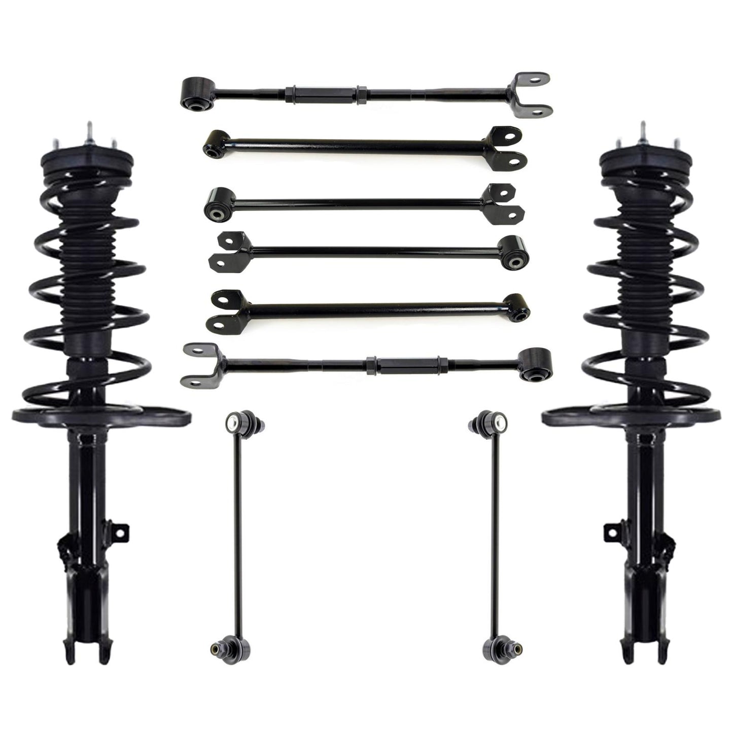 Rear Struts Forward Rearward Trailing Arms & Links For Toyota Camry SE 07-2011