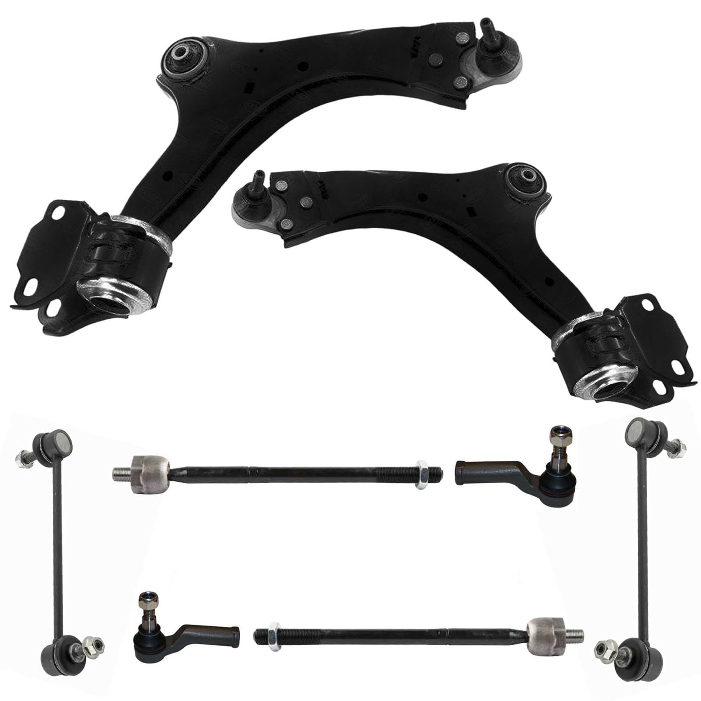 Front Lower Control Arms Tie Rods Links For Land Rover LR2 2008 2009 2010 2015