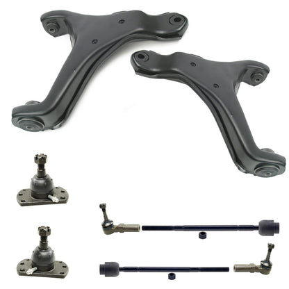 L & R Lower Control Arms Ball Joints Tie Rods for 1988-1996 Pontiac Grand Prix