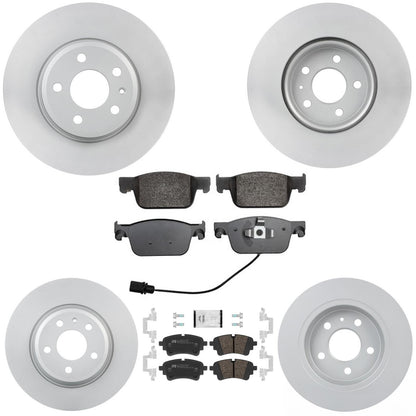 Front Rear Disc Brake Rotors & Euro R90 Pads for Audi A4 Quattro 2021 2022 2025
