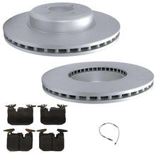 Front Disc Brake Rotors & Pads for BMW 435i 2014 2015 2016 with Blue Caliper