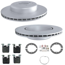 Rear Disc Brake Rotors & Pads for BMW 435i 2014 2015 2016 with Blue Caliper