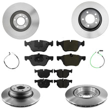 Front & Rear Carbon Coated Rotors & EPS Brake Pads For BMW 330i & 330xi 2006