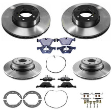 Front & Rear Carbon Coated Rotors EPS Brake Pads & Shoes For BMW 335xi 2007