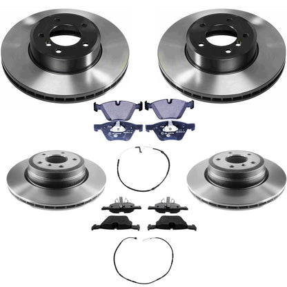 Upgraded Front & Rear Carbon Coated Rotors & EPS Brake Pads For BMW 335xi 2007