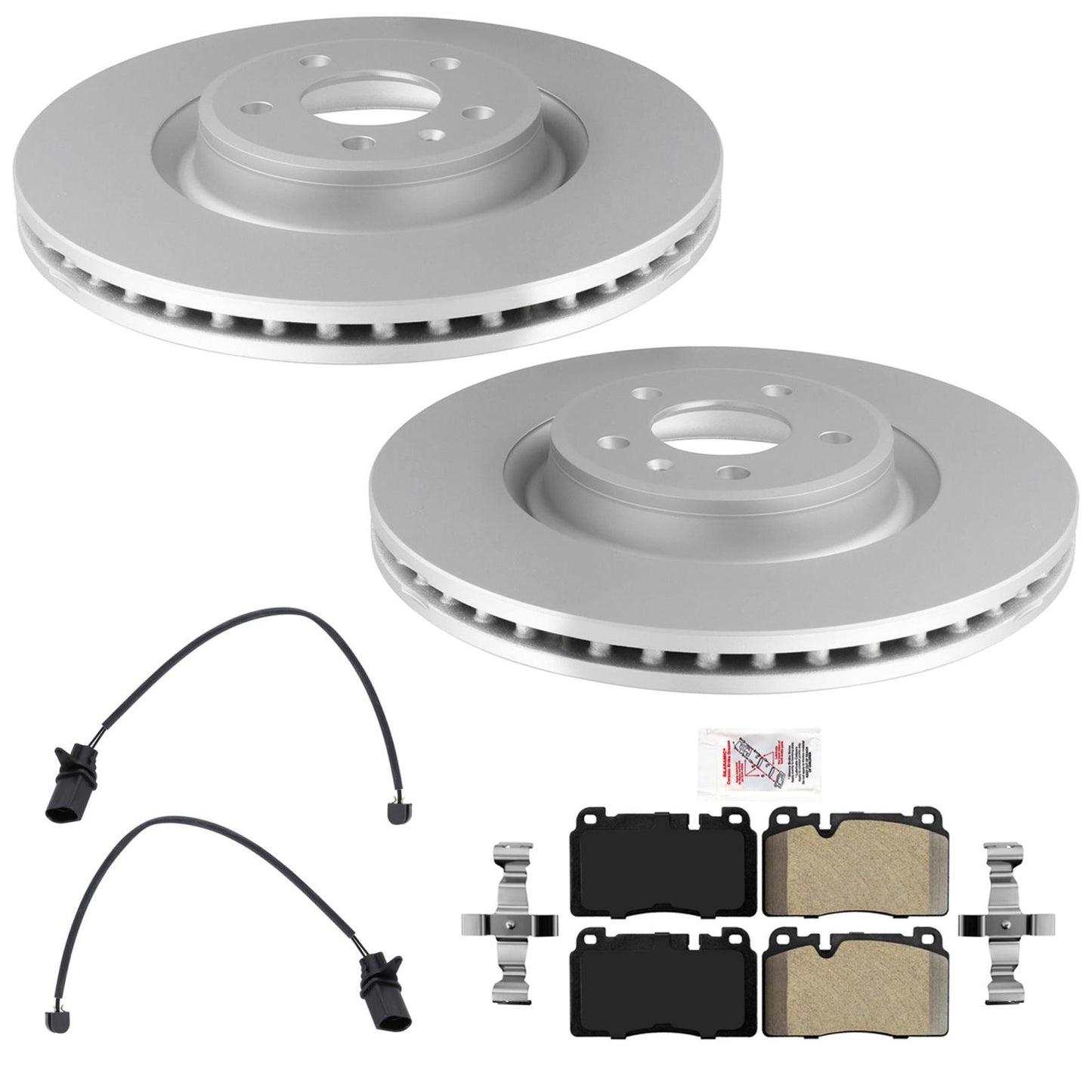 Front Disc Brake Rotors & AME Brake Pads for Porsche Macan 2.0L 2017 2019 2020