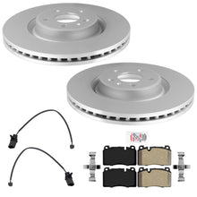 Front Disc Brake Rotors & AME Brake Pads for Porsche Macan 2.0L 2017 2019 2020