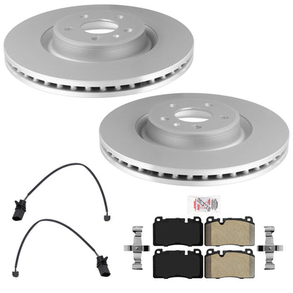Front Disc Brake Rotors & AME Brake Pads for Porsche Macan 2.0L 2017 2019 2020