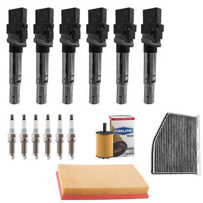 Ignition Coil Spark Plugs Tune Up kit For Volkswagen CC 3.6L 2009 2010 2012 2016