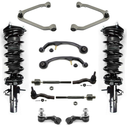 Front Struts Control Arms Tie Rods & Links For G35X AWD 2004-06 Automatic Trans