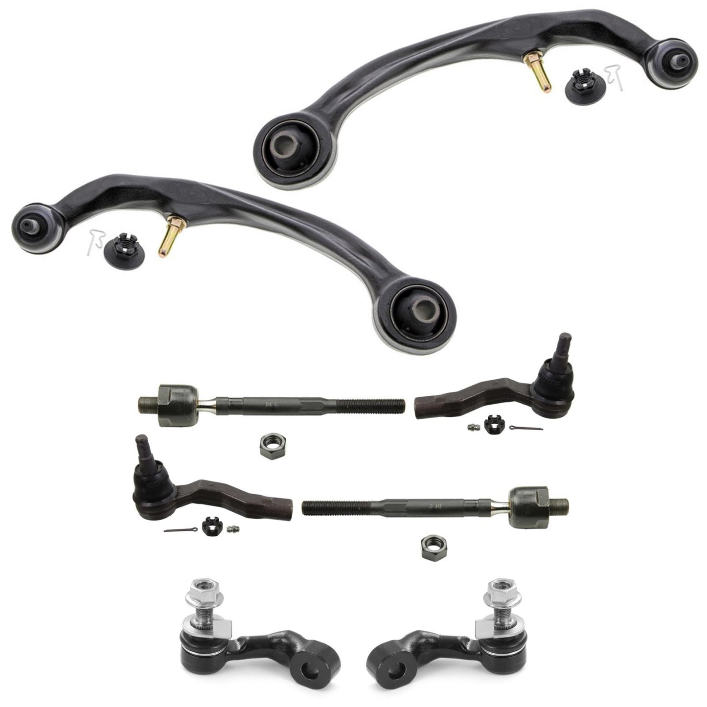 Juego de rótula de brazo de control trasero bajo delantero para 04-06 G35X 4 puertas en todas las ruedas Drv