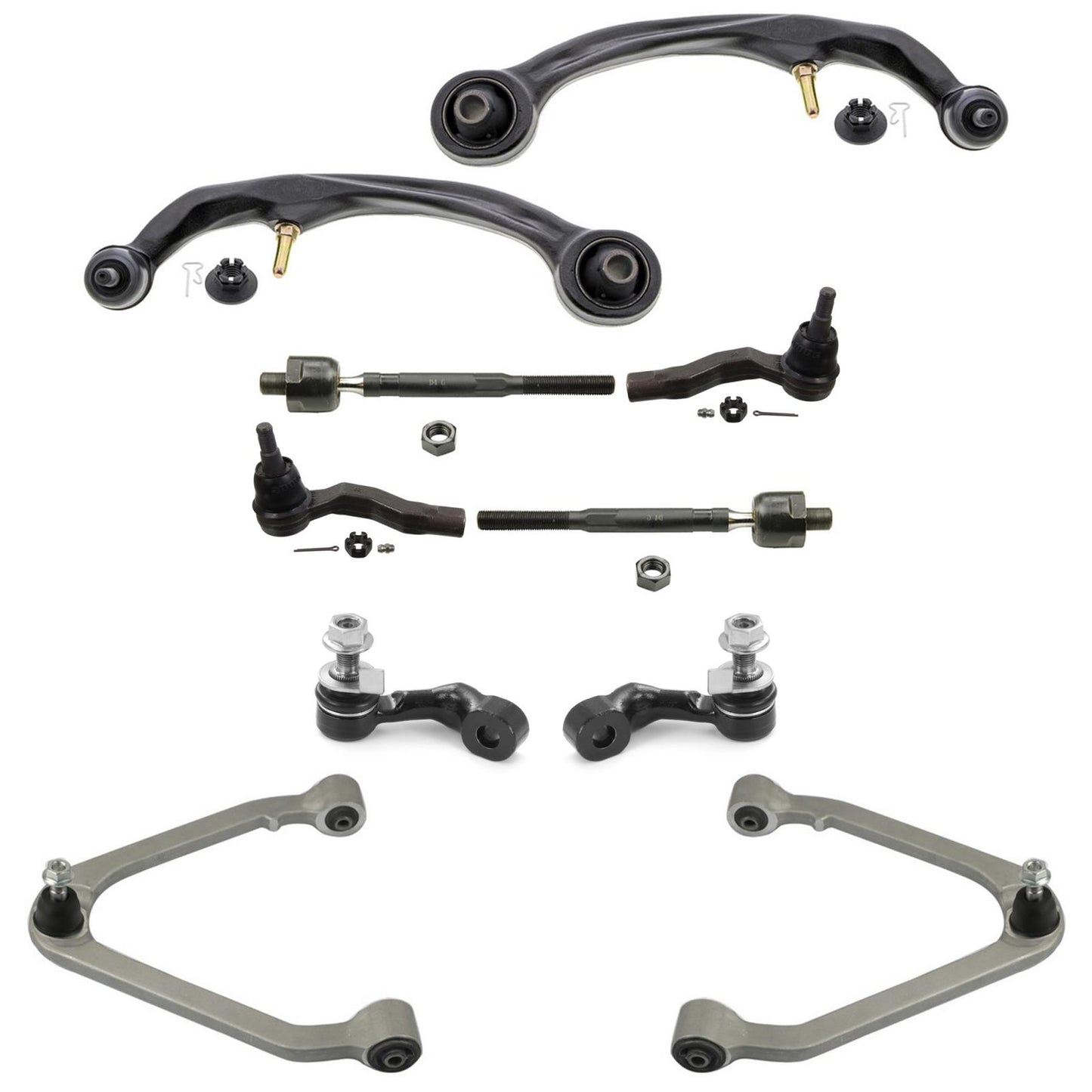 Front Control Arms Tie Rods Ball Joints For 2004-2006 G35X 4Door All Wheel Drive