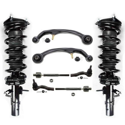 Front Struts Arms & Tie Rods For G35X 4DR All Wheel Drive Automatic Trans 04-06