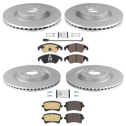 Front Rear Disc Brake Rotors & R90 Brake Pads for Audi S5 2012 2014 2015 2017