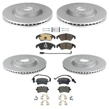 Front and Rear Disc Brake Rotors & R90 Brake Pads for Audi A6 Quattro 2012-2015