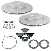 Rear 370MM Disc Brake Rotors & R90 Brake Pads for BMW 550i GT 2010 2012 2015