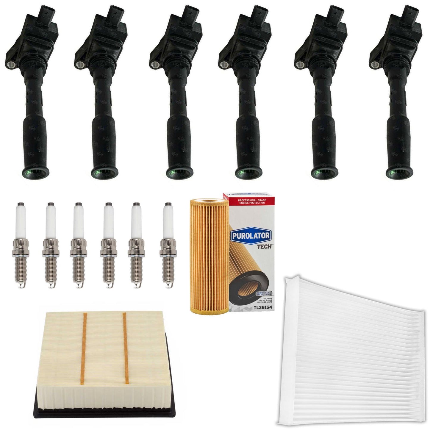 Direct Ignition Coil Spark Plugs Tune Up Kit For Ford F-150 2.7L 2018 2019 2025